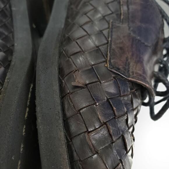 Vtg Bragano by Cole Haan | Woven Leather Lace Up Loafer Oxfords